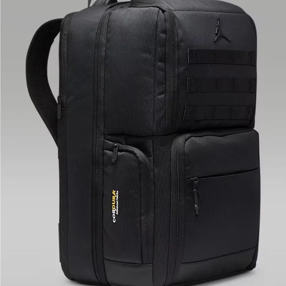 Jordan Black Tactical Backpack with Structured Design - Picture 1 of 10